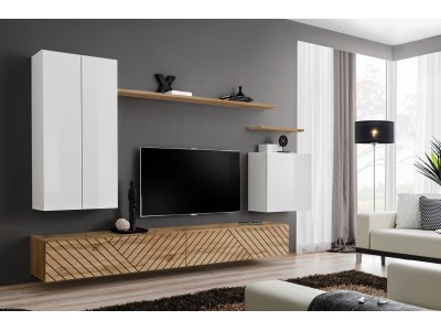 Модулна секция Switch 2 (бяло/дъб вотан)